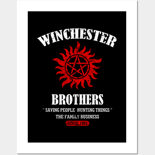 Winchester Brothers Wall Art by YiannisTees